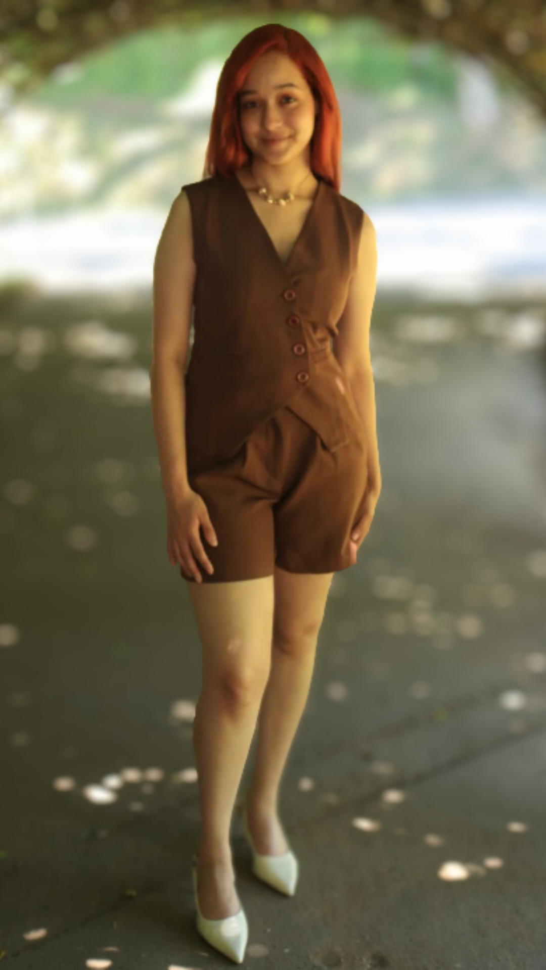 Conjunto Colete e Short Marrom