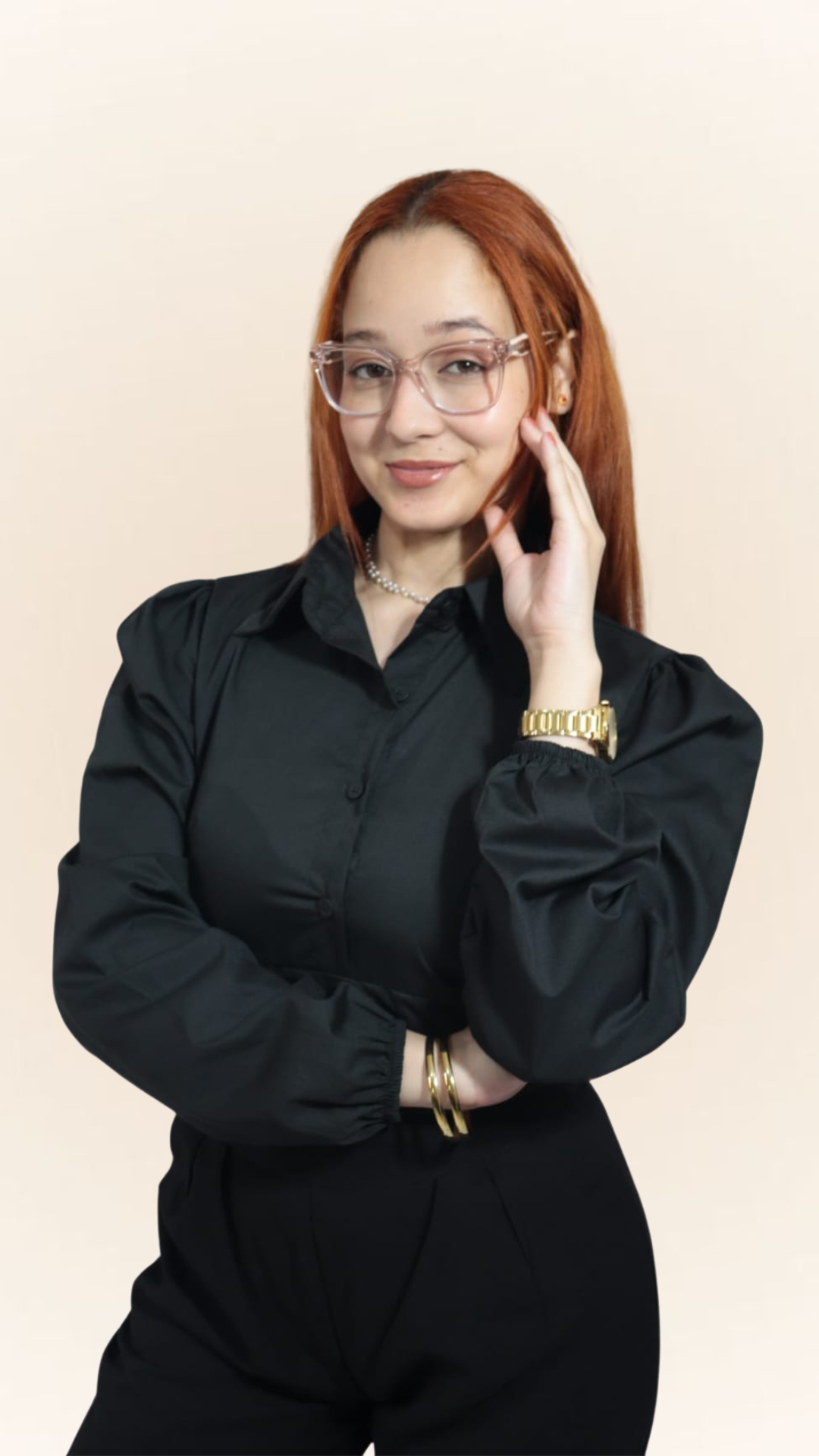 Blusa Social manga longa com laço nas costas