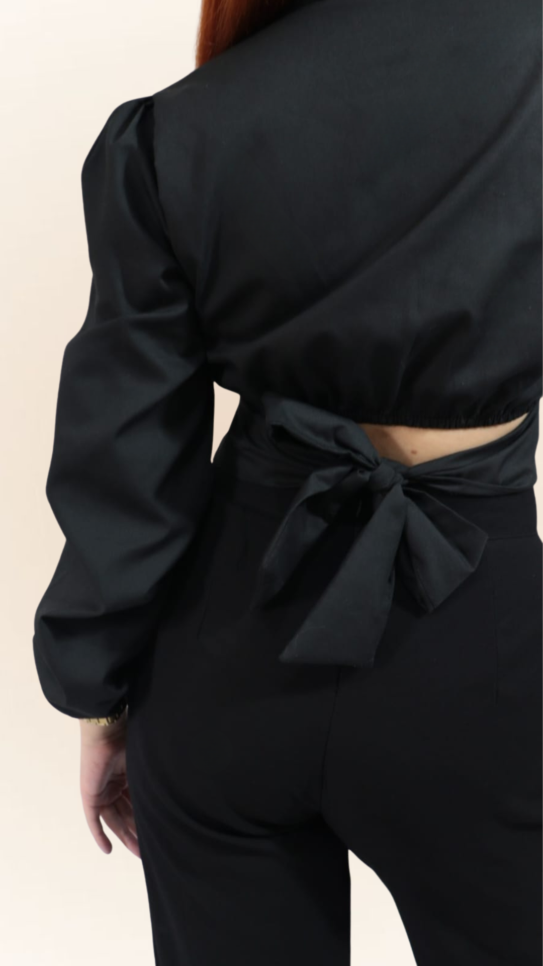 Blusa Social manga longa com laço nas costas