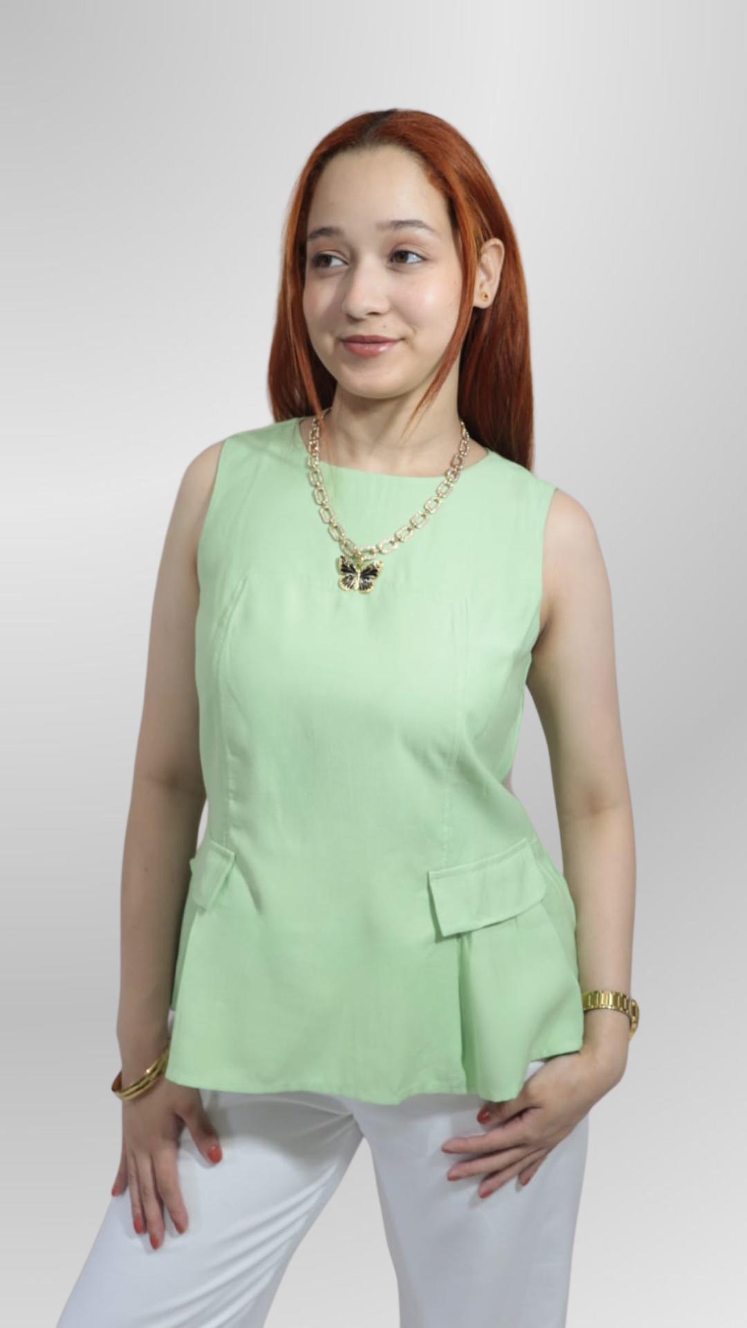 Blusa social Premium Verde menta