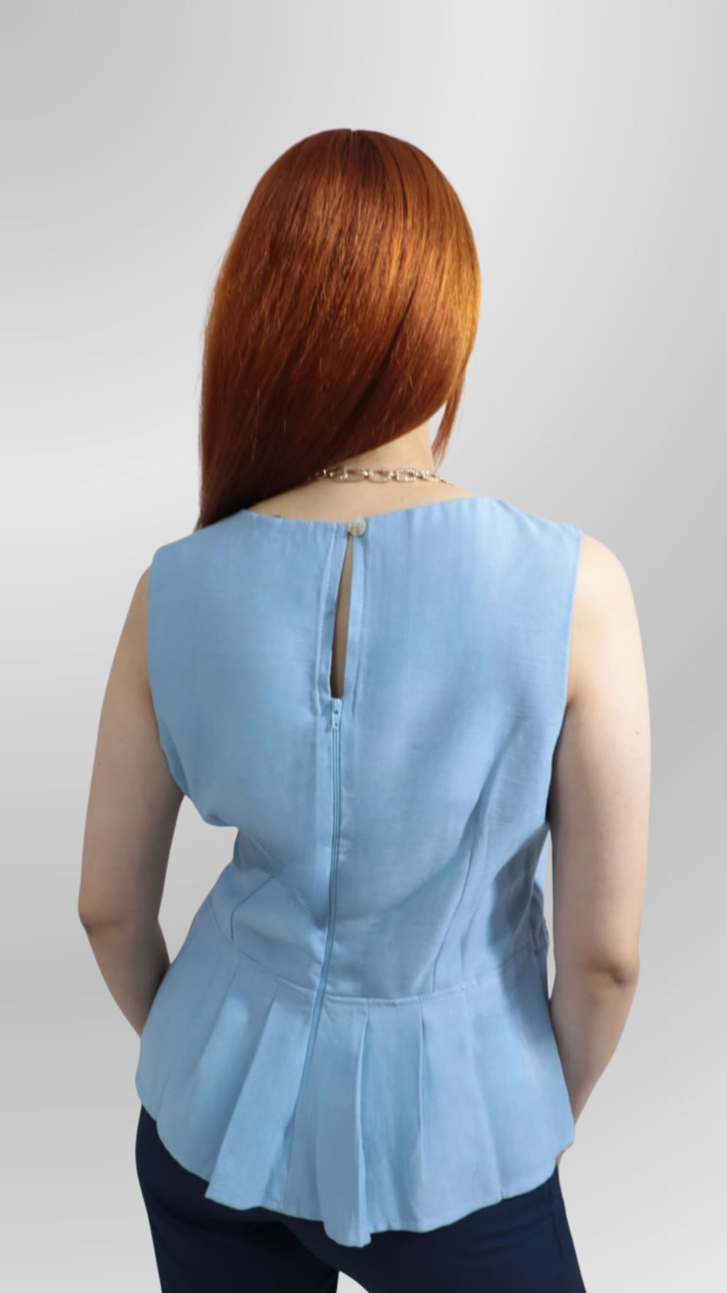 Blusa Social Premium Azul Claro