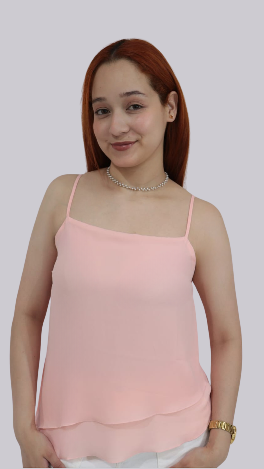 Blusa Satin Rosa Claro