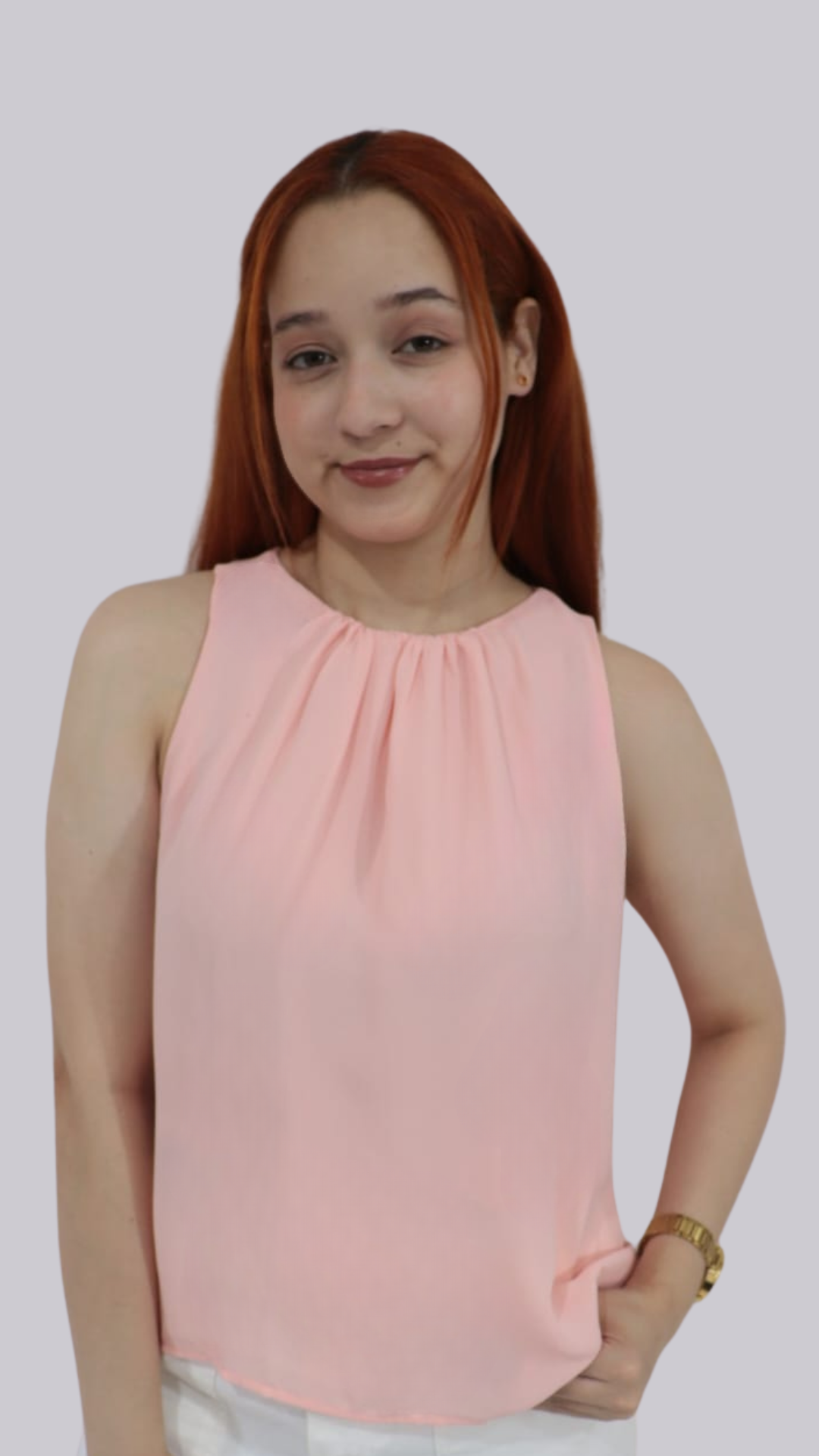 Blusa Peplum Rosa Claro