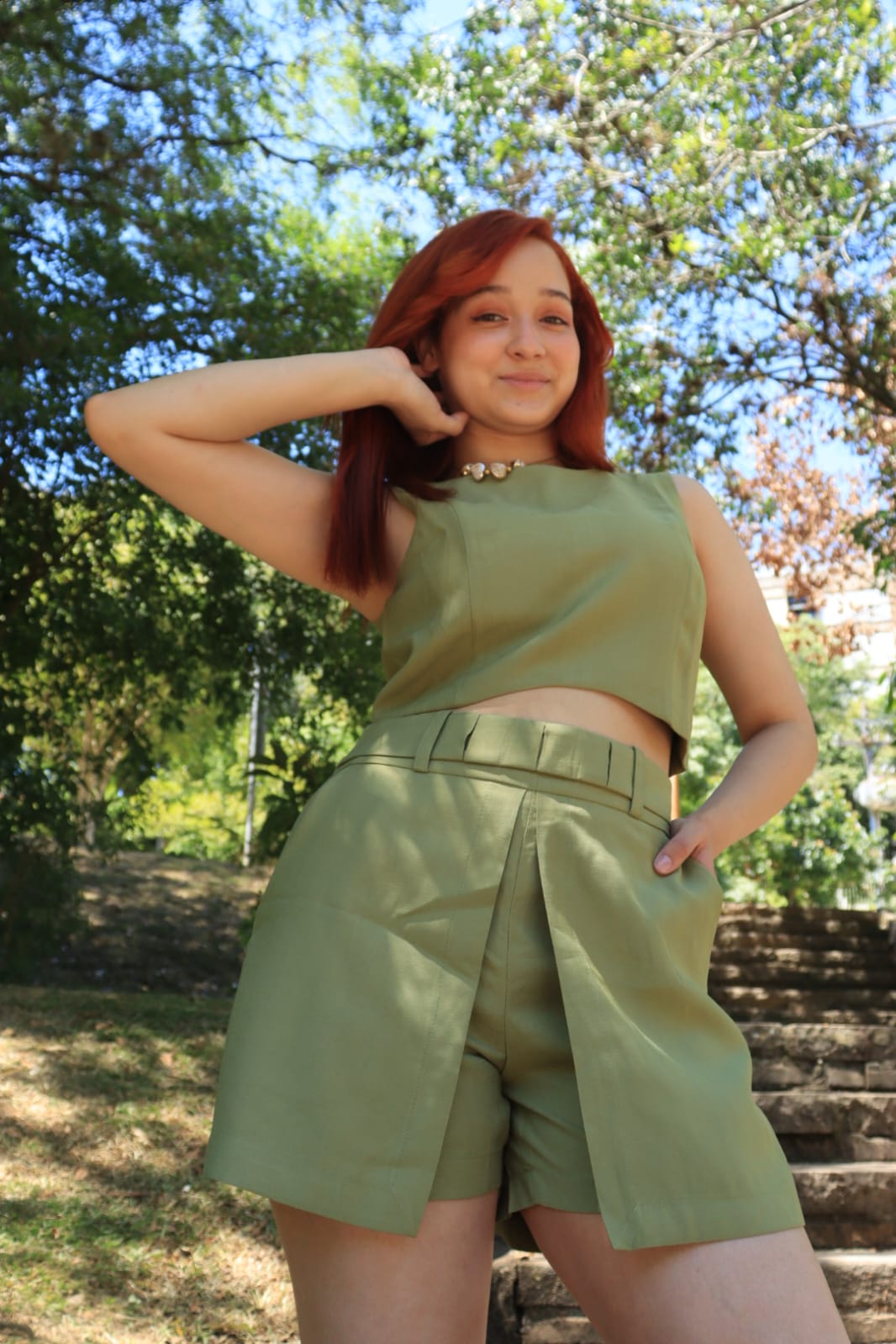 Conjunto Alfaiataria Verde Musgo Elegante