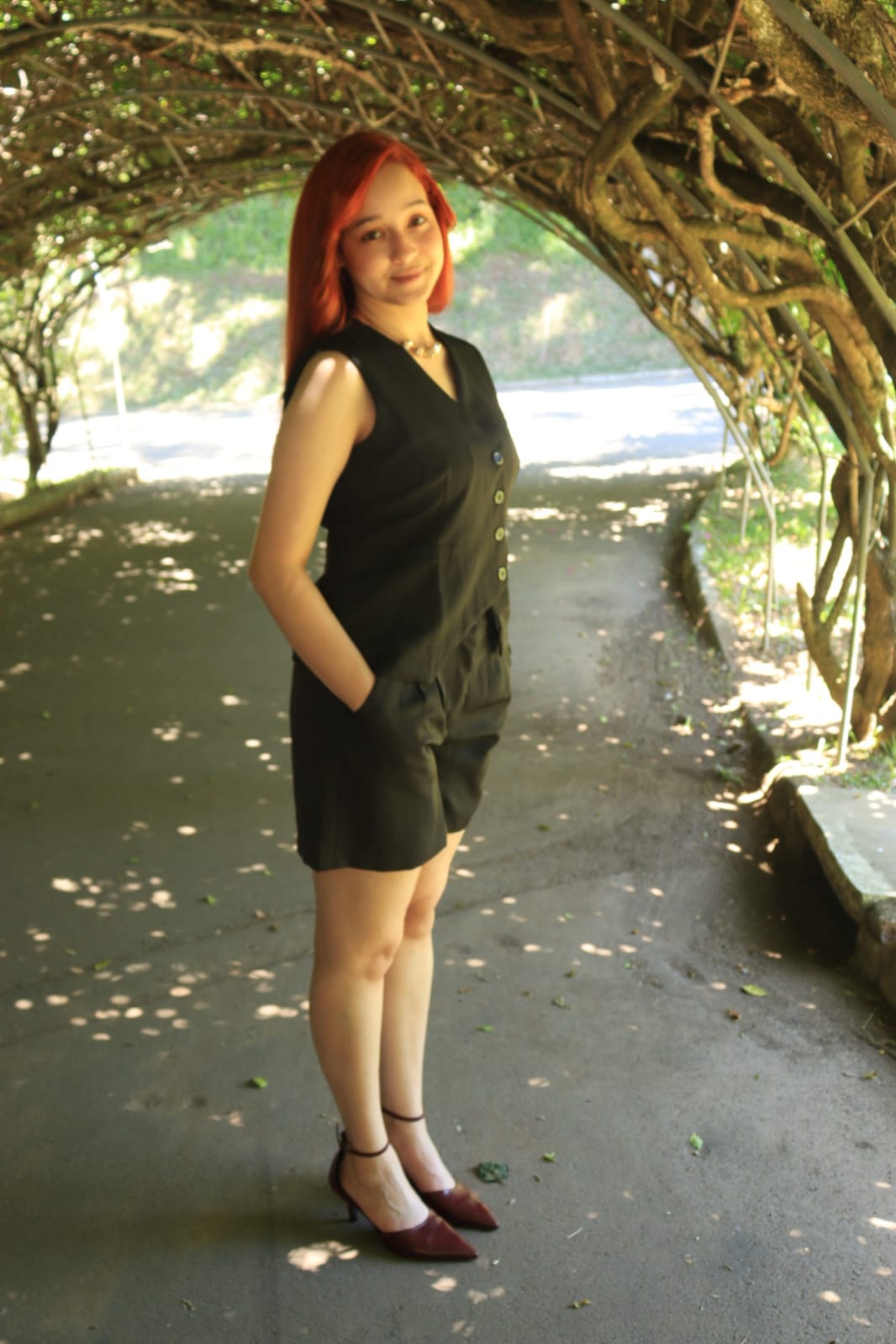 Conjunto Alfaiataria Colete e Short Preto