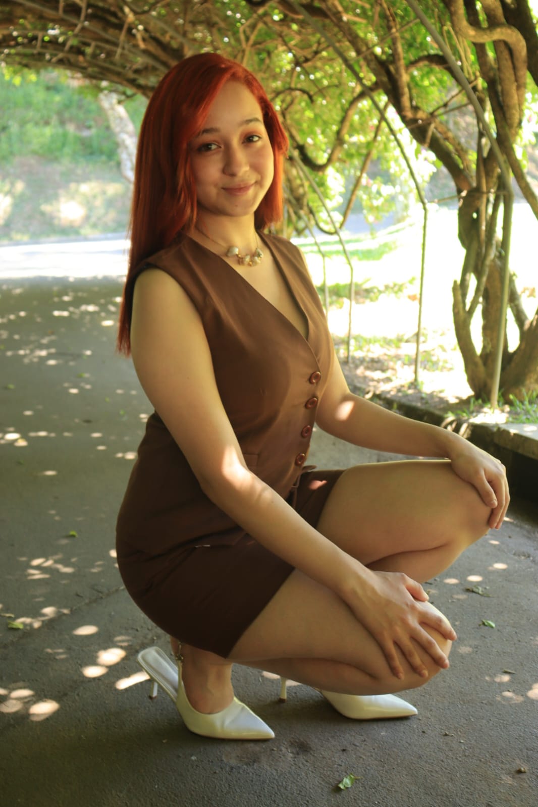 Conjunto Alfaiataria Colete e Short Marrom